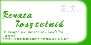 renata kosztelnik business card